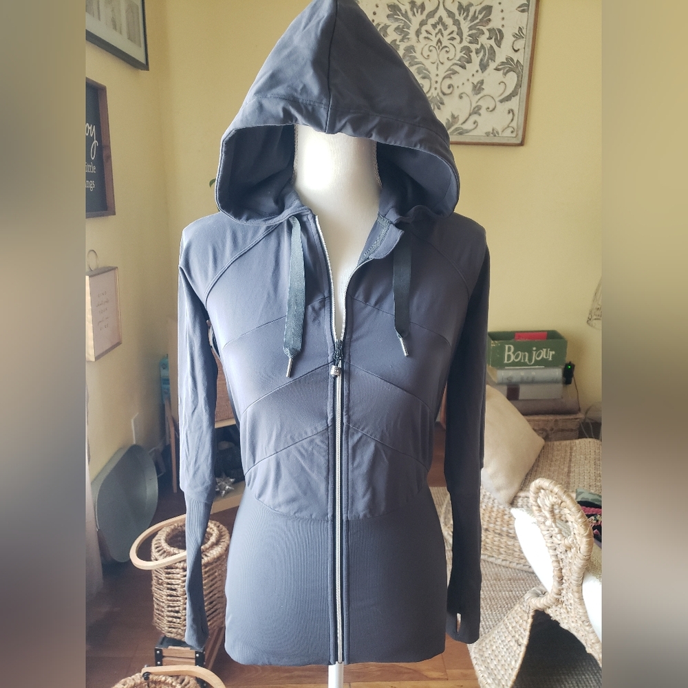 Lululemon Athletica Dark Gray Hooded Utility Jacket